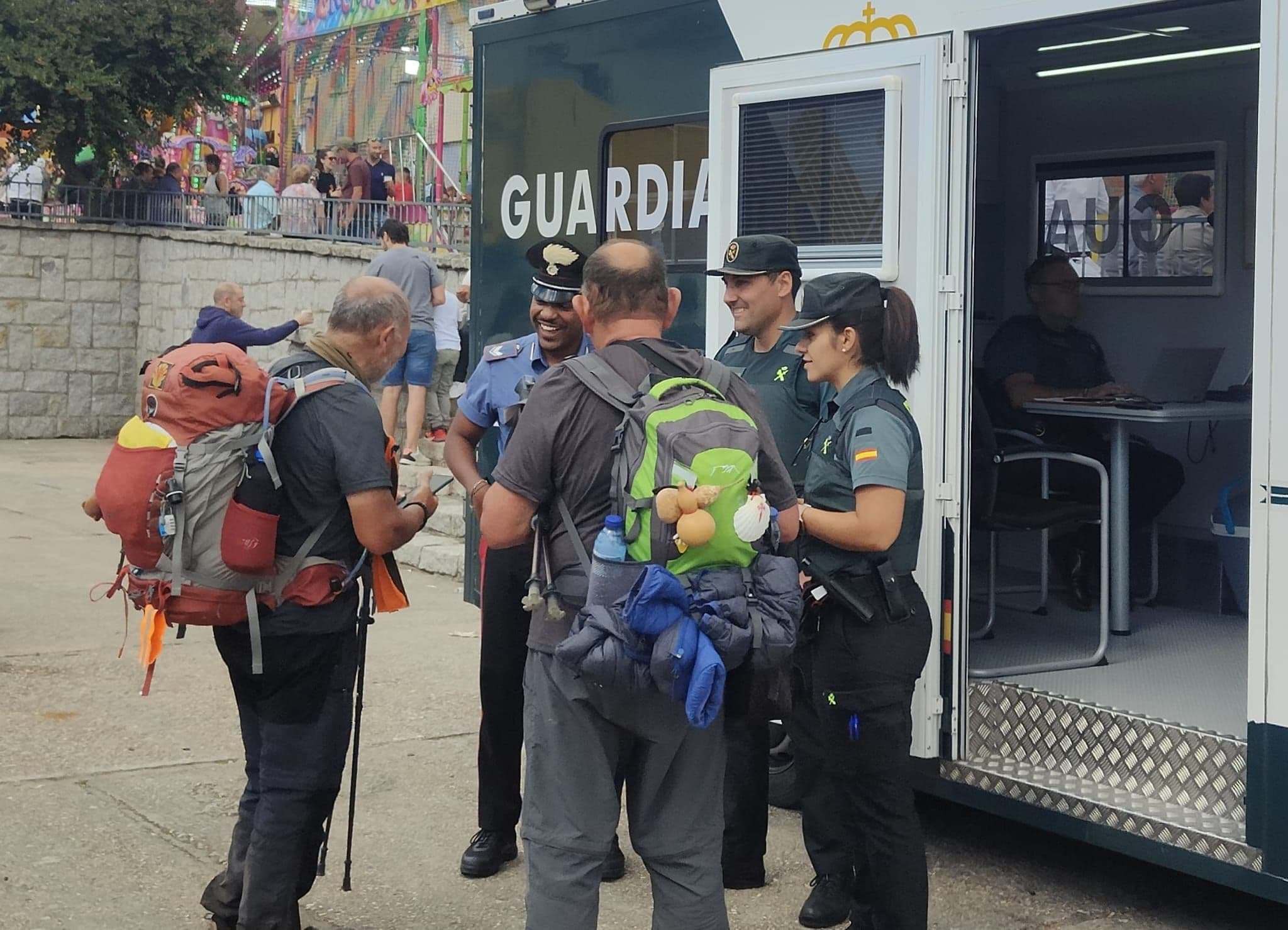 La Oficina Móvil de Atención al Peregrino. Guardia Civil