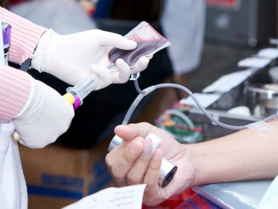 Donación de sangre.