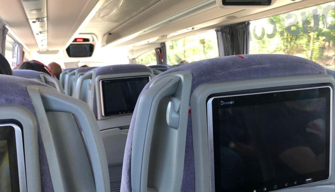 Interior de un autobús